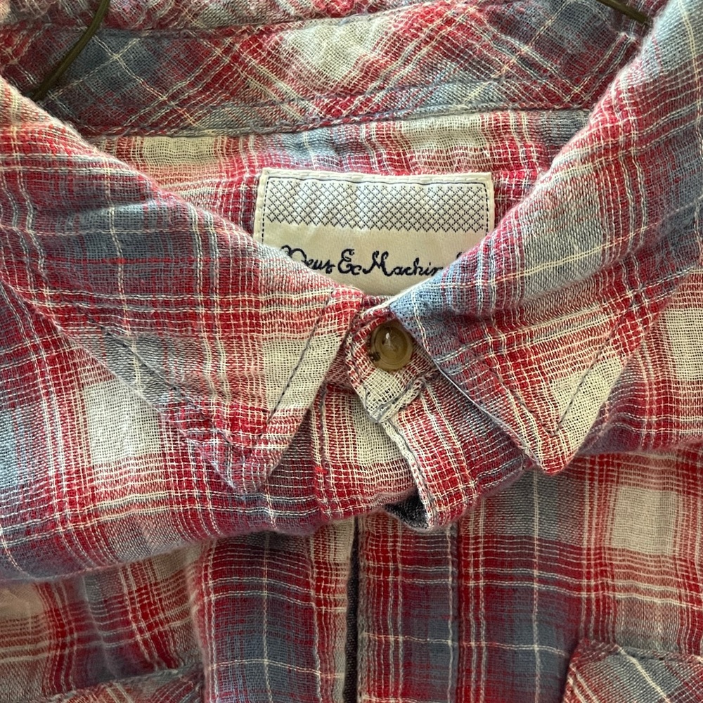 Deus Ex Machina Red and Blue Checkered Shirt